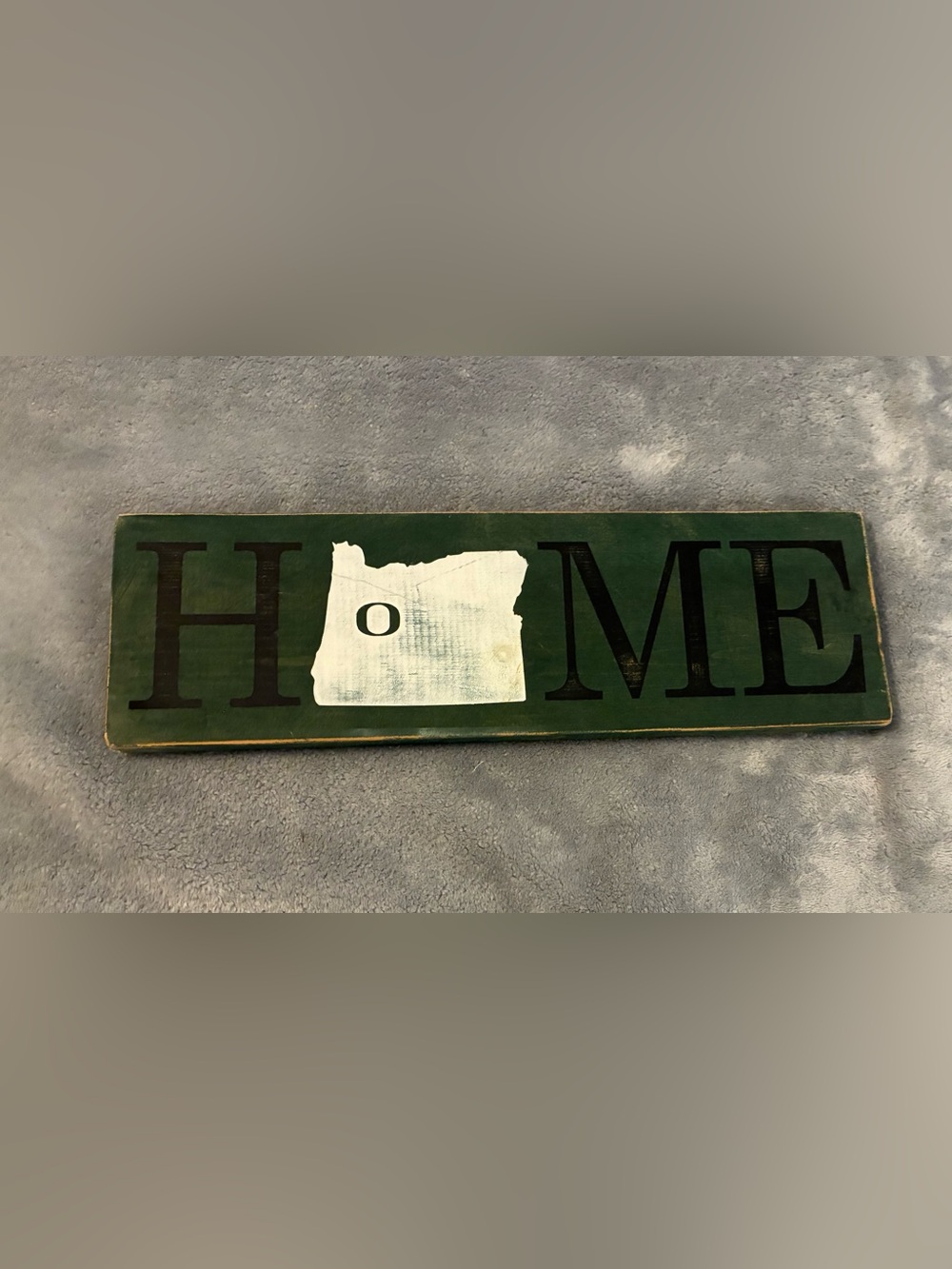 HOME Oregon State Wooden Decor Sign - Green